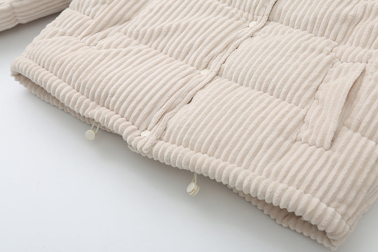 Corduroy Puffer Loose Coat