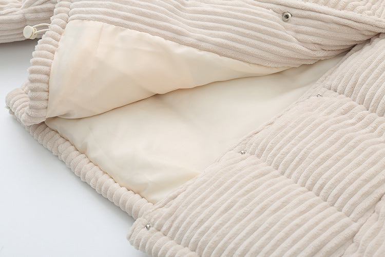 Corduroy Puffer Loose Coat