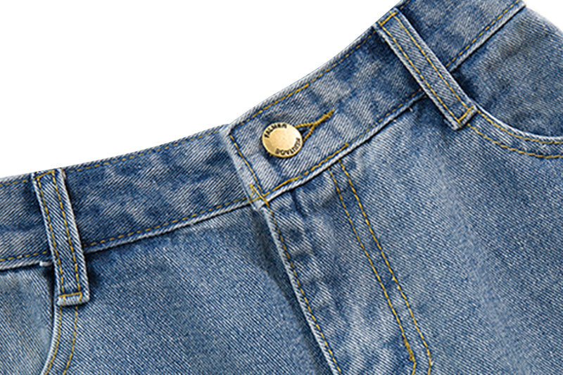 Denim Torn Edges Shorts