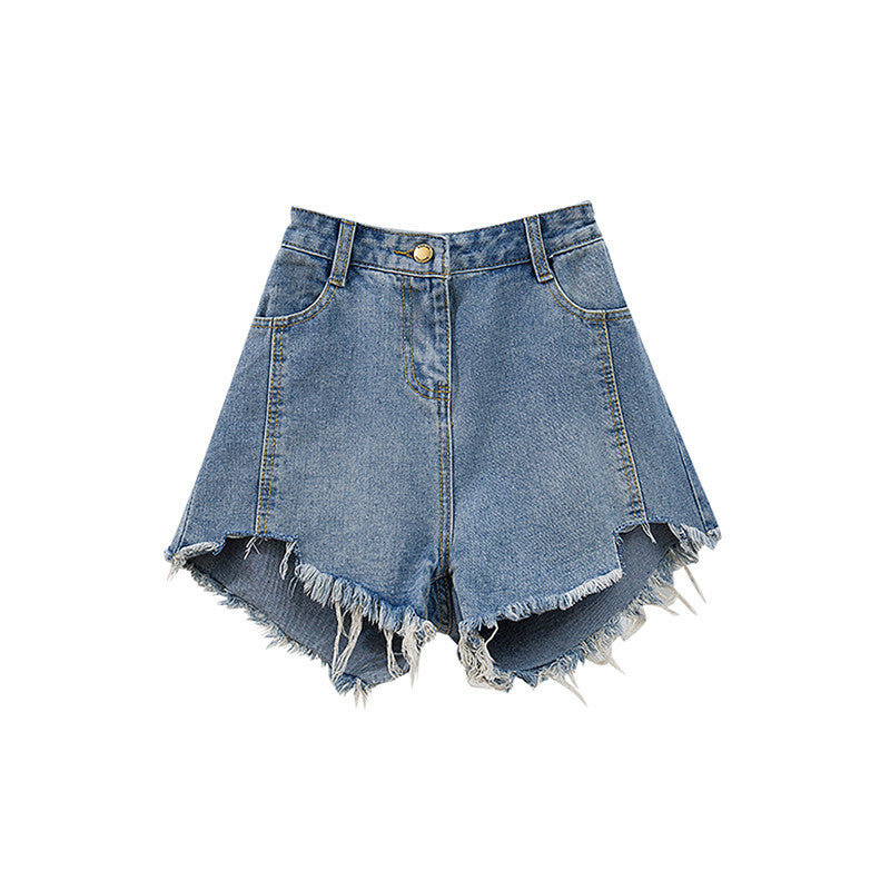 Denim Torn Edges Shorts