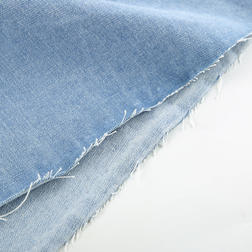Washed Light Blue Denim Skirt