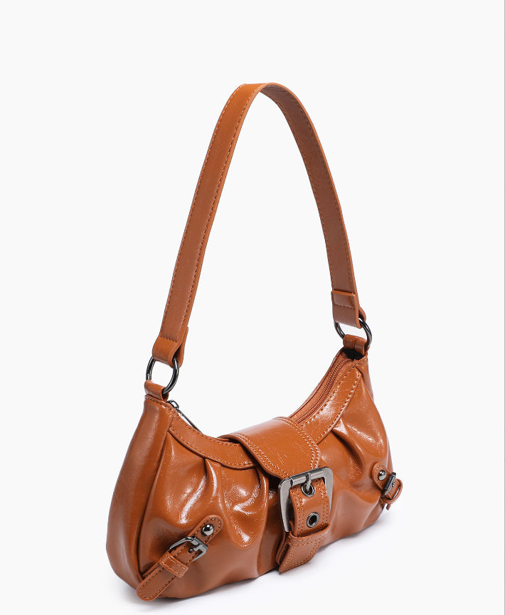 Vintage Two-tone Leather Shoulder Bag