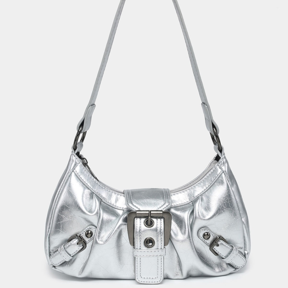 Vintage Two-tone Leather Shoulder Bag