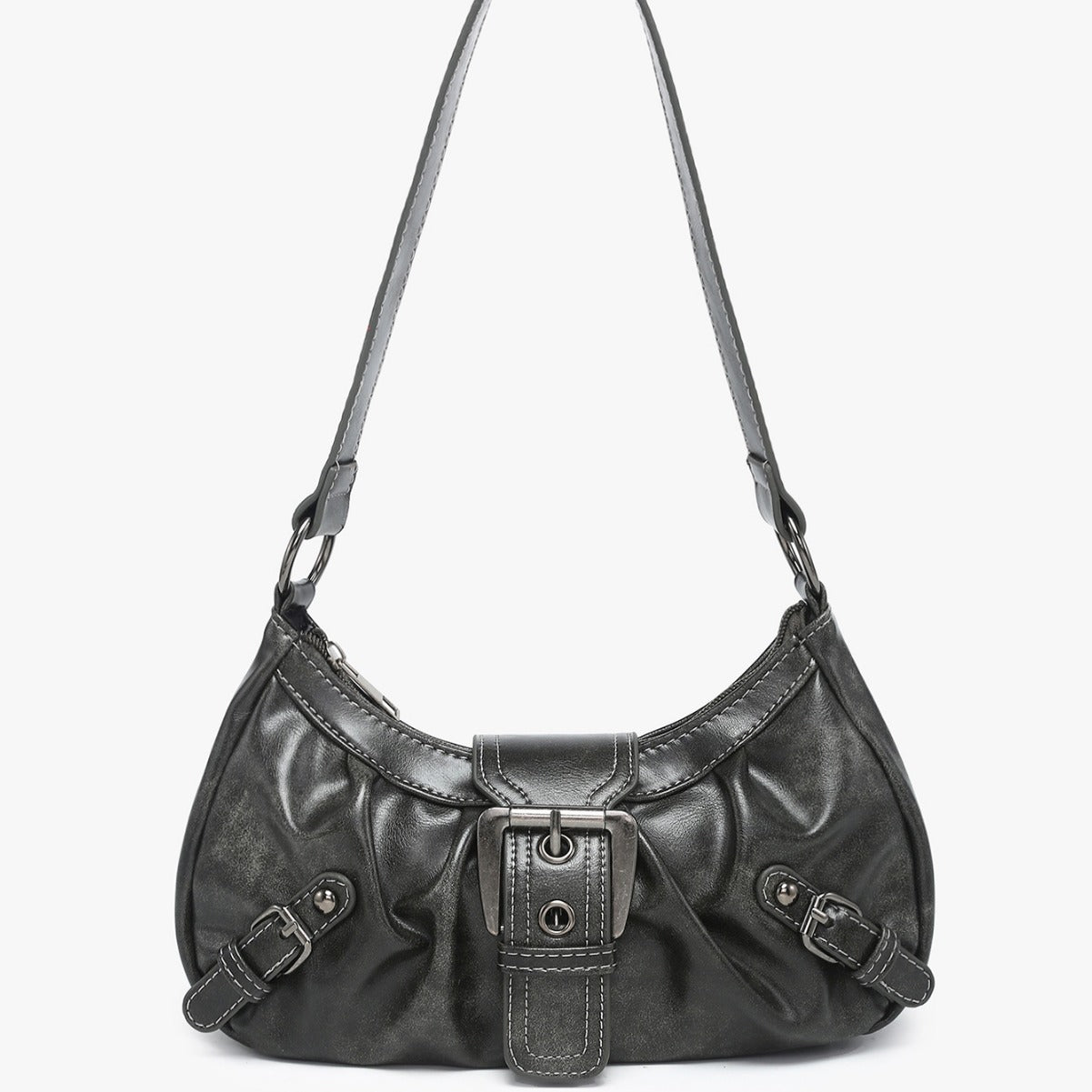 Vintage Two-tone Leather Shoulder Bag