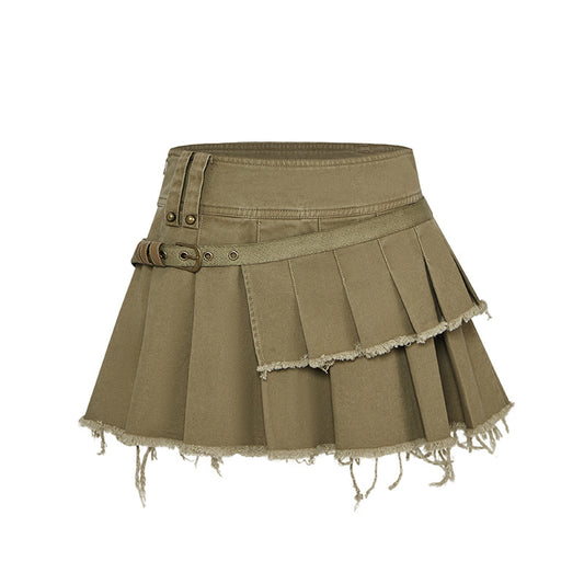 Asymmetric Splicing Short Skirt