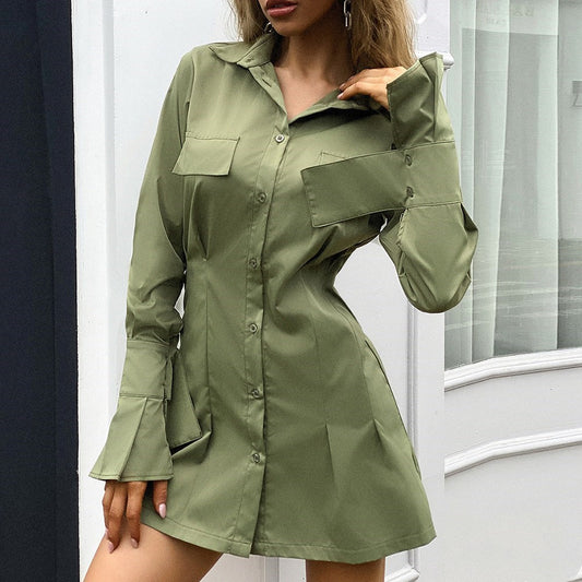 Diagonal Shirt dress