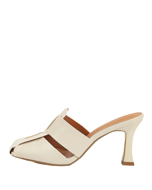 Woven Shoe Upper Mid Heel