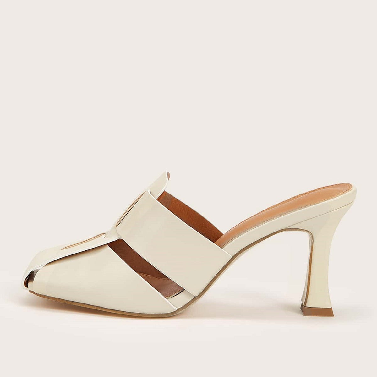 Woven Shoe Upper Mid Heel