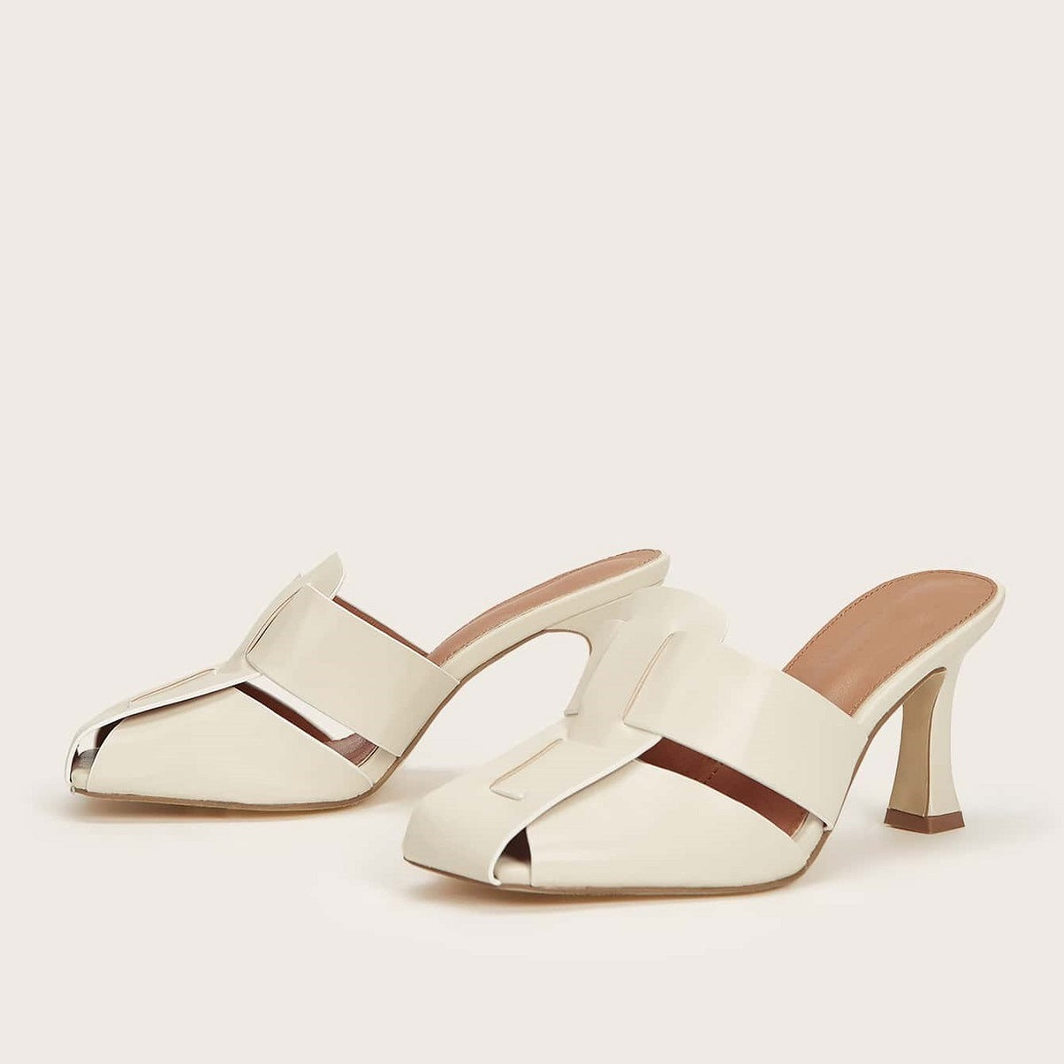 Woven Shoe Upper Mid Heel
