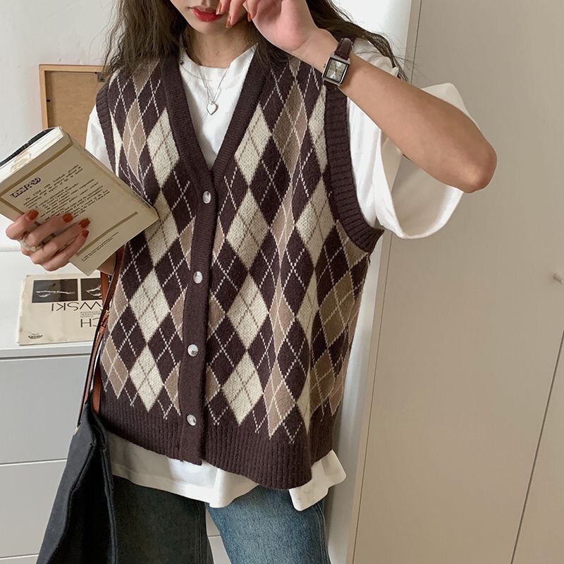 Diamond Plaid Vest