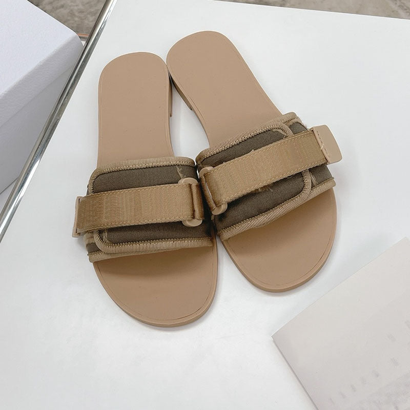 Velcro Sandals With Flat Bottoms