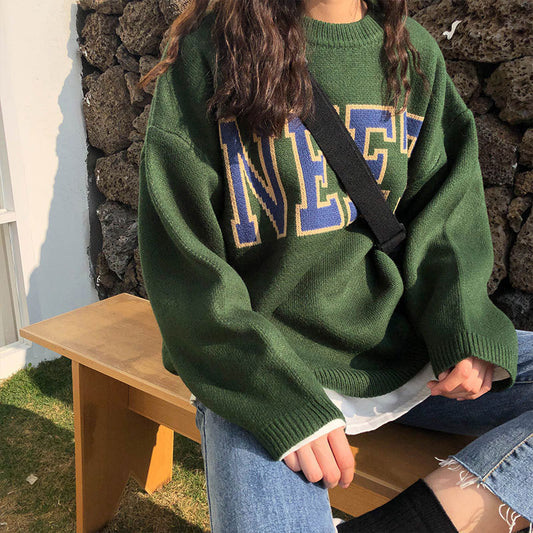 Alphabet Knitted Sweatshirt