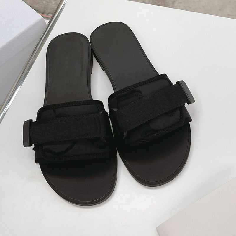 Velcro Sandals With Flat Bottoms