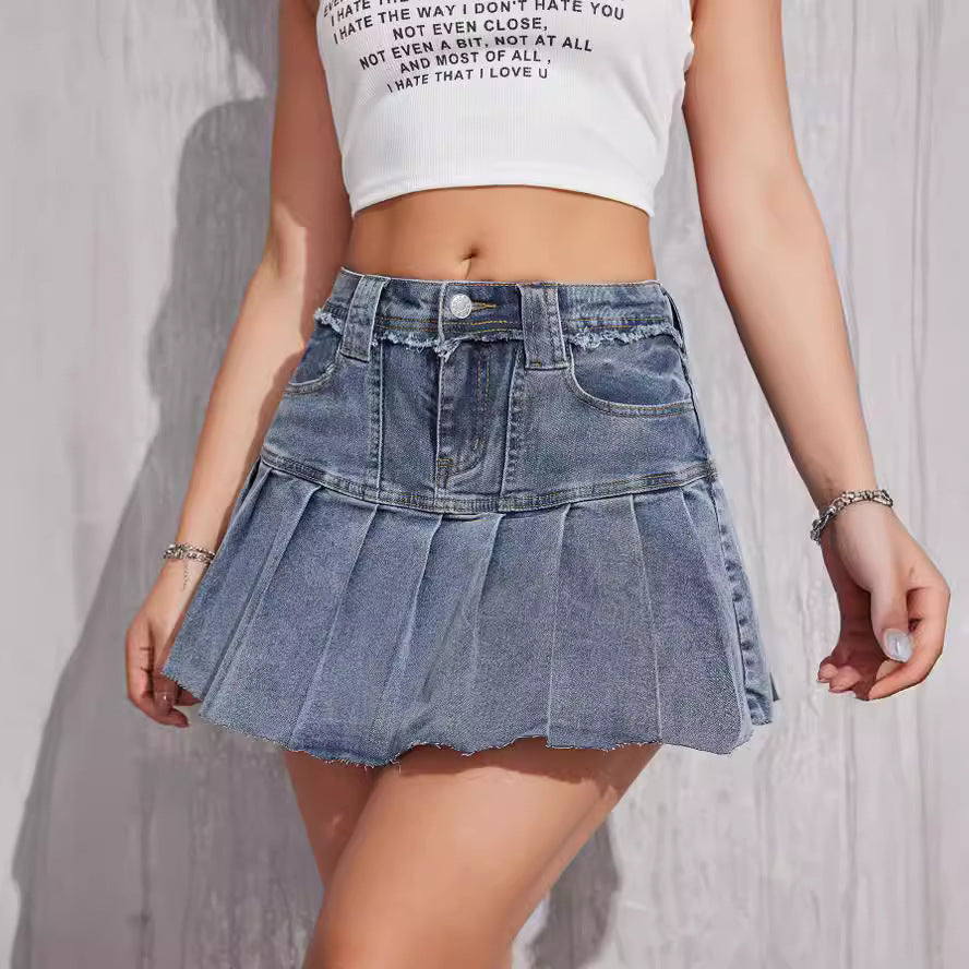 Washed Stretch Skirt