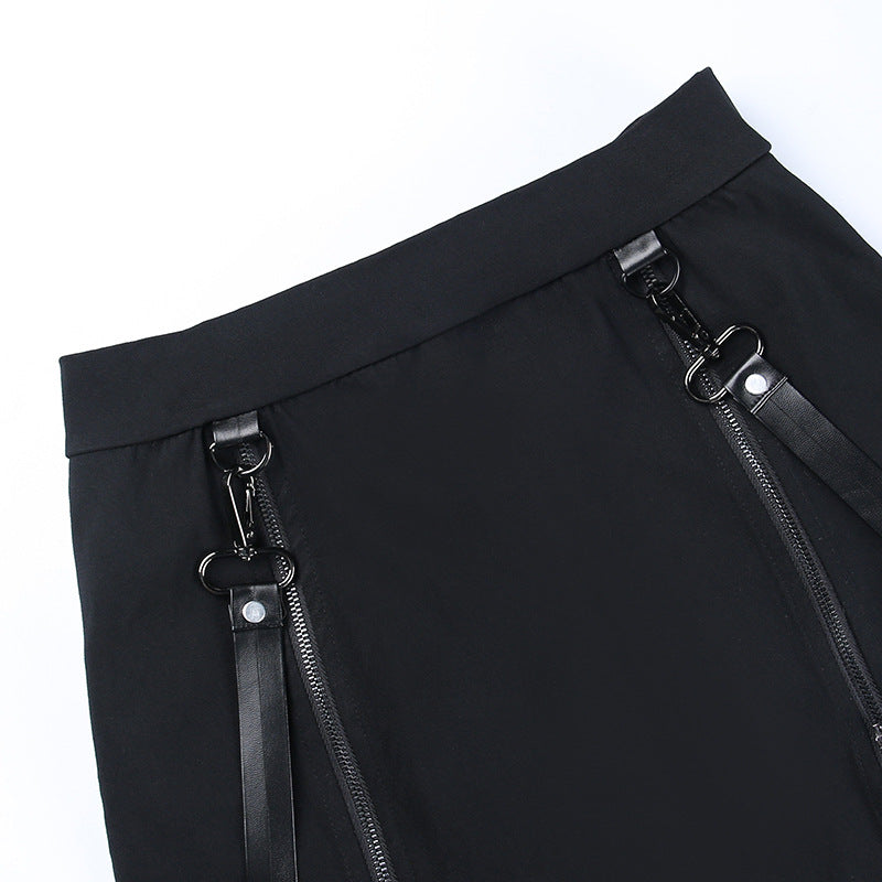 Double Zipper Skinny Skirt