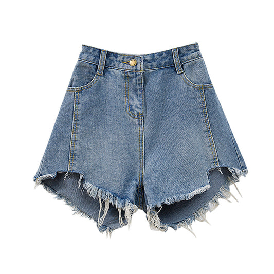Denim Torn Edges Shorts