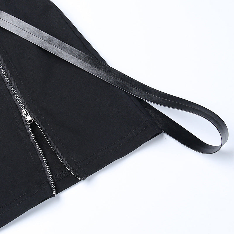 Double Zipper Skinny Skirt