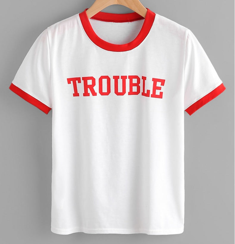 Trouble Two Color Tee