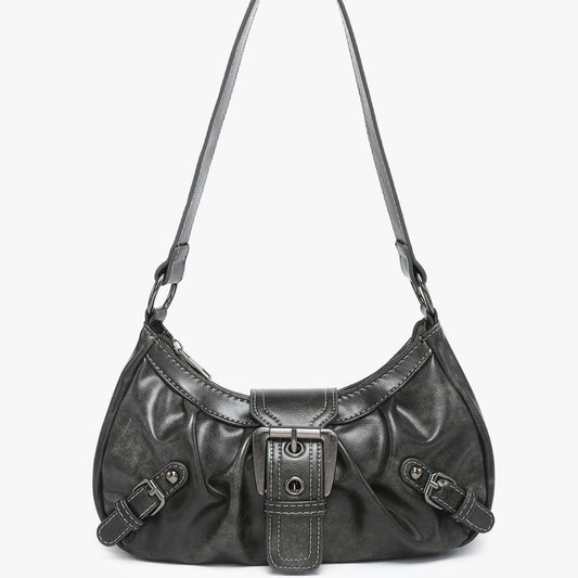 Vintage Two-tone Leather Shoulder Bag