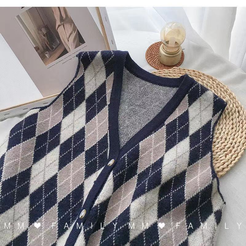 Diamond Plaid Vest