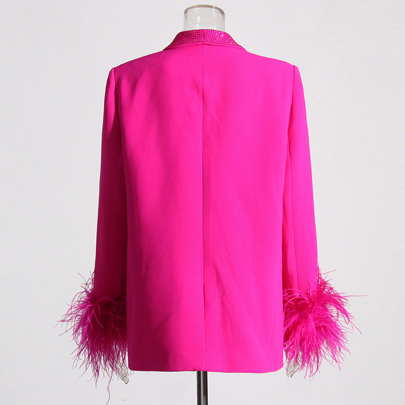 Elegant Shinny Collar Blazer