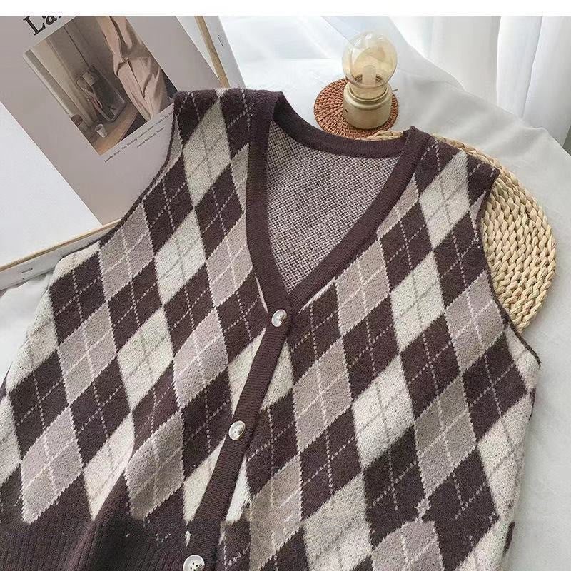 Diamond Plaid Vest